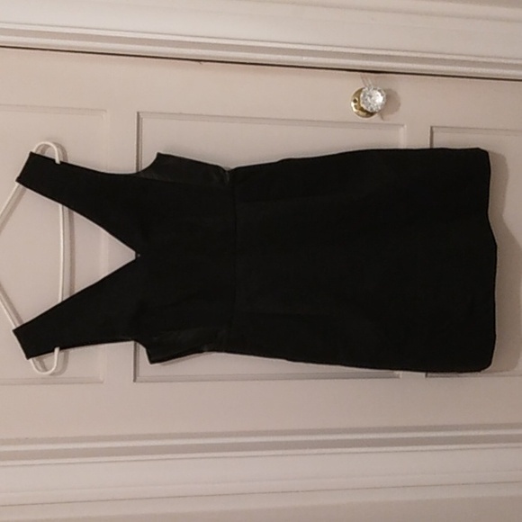 Madewell GRAY Ponte Knit Sheath Dress leather panel Jumper sz 4 Career - Picture 9 of 17